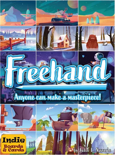 Vista 2 de Freehand by Indie Boards & Cards, juego de mesa para fiestas