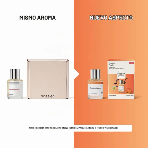 Vista 7 de Dossier - Polvo Melocotón - Eau de Parfum - Inspirado en J.Choo I Want Choo - Perfume de Lujo - Puro Infundido - Sin Parabenos - Vegano - Para