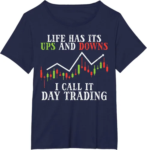 Vista 15 de Life Ups And Downs Day Trading Crypto Stock Market Trader T-Shirt, Negro