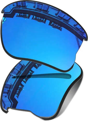 Vista 9 de Lenses Replacement for Oakley Half Jacket 2.0 XL OO9154 62mm - Confirm Fit Scratch Resistant Abrigo de espejo negro polarizado