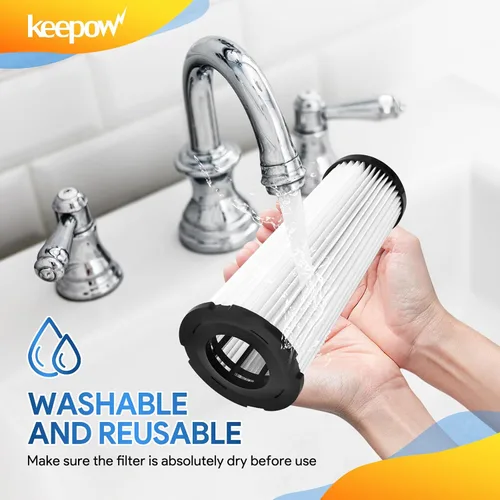 Vista 5 de KEEPOW F1 - Filtro HEPA para aspiradora vertical Dirt Devil, modelos Featherlite/Breeze/Swivel Glide/Vision/Jaguar/Extra Light, repuesto 2JC0280000