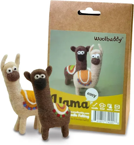 Vista 9 de Kit de fieltro de aguja Woolbuddy para principiantes y adultos – Kit de iniciación de animales de fieltro DIY con lana natural, agujas para fieltro