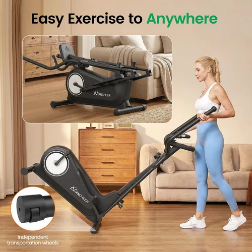 Vista 7 de ANCHEER Elliptical Exercise Machine for Home, 16 Levels, 550 lb Capacity