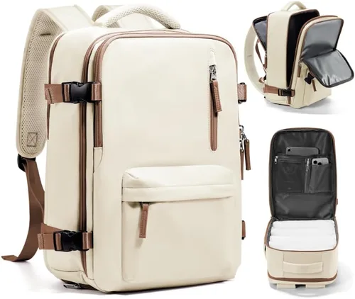 Vista 49 de WONHOX - Mochila grande de viaje, equipaje de mano aprobado para vuelos, mochila para portátil de trabajo y negocios para mujeres y hombres