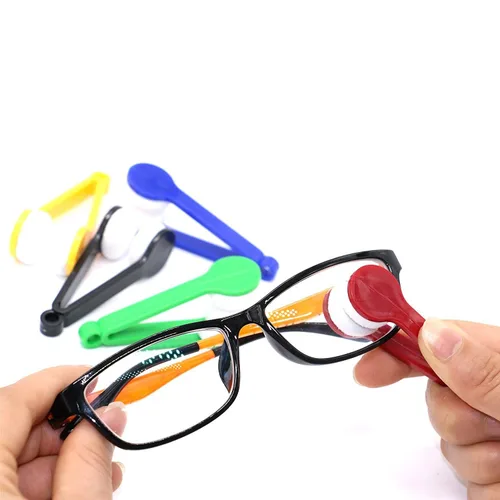 Vista 2 de 12 piezas de mini gafas de sol, gafas de microfibra limpiador de gafas de microfibra cepillo suave herramienta de limpieza mini gafas de microfibra