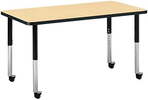 Vista 27 de Jonti-Craft Berries 6478JCM180 - Mesa de actividades rectangular, altura M (20-31 pulgadas de altura ajustable, móvil), 24 x 36 pulgadas
