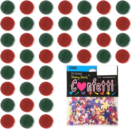 Vista 65 de Confetti Circle 1/4" Negro, Azul Marino Combo - 2 bolsas de media onza (1 oz) (8550/9971)