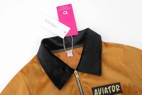 Vista 4 de ReliBeauty Earhart - Disfraz histórico de aviador para niñas con sombreros, gafas y bufandas, amarillo