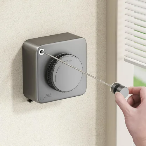 Vista 12 de Mustorn Tendedero retráctil para interiores, línea de ropa para exteriores que no se hunde, línea de ropa resistente para secar la ropa, línea