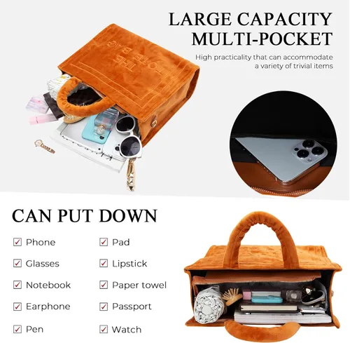 Vista 4 de JQAliMOVV The Tote Bags para mujer, bolsos de cuero de moda, bolso cruzado grande con asa superior para viajes y trabajo