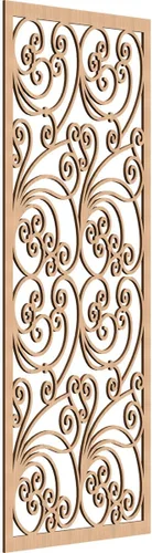 Vista 71 de 9 3/8"W x 24 3/8"H x 1/4"T Marilla Decorativos Paneles de Pared de Madera Calado, Abedul