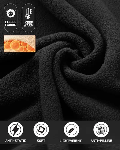 Vista 3 de 33,000ft - Chaqueta de forro polar con cremallera completa para hombre, ligera, cálida y suave, chaquetas de manga larga con bolsillos