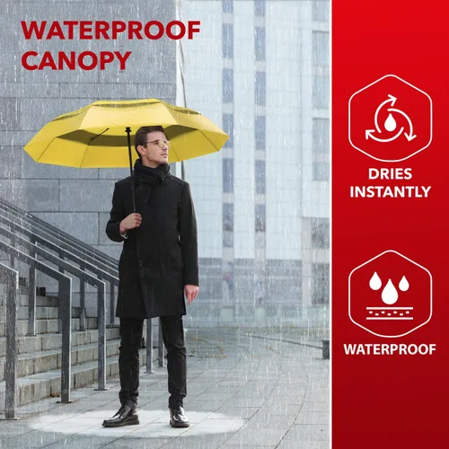 Vista 85 de REPEL Windproof Travel Umbrella - Compact & Withstands Winds up to 85MPH , Strongest Premium Auto Folding Umbrella for Rain and Sun - Durable, Light
