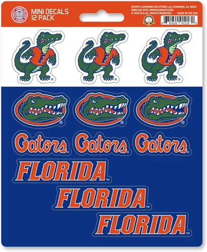 Vista 12 de FANMATS NCAA - Juego de calcomanías unisex para adolescentes, paquete mini de 12