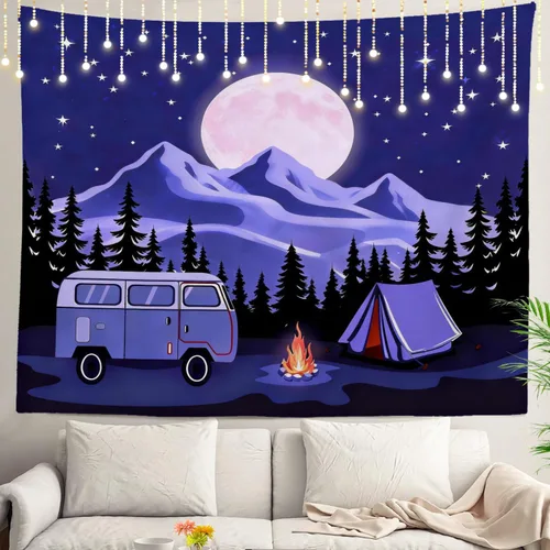 Vista 63 de Shrahala Modern Abstract Artwork Wall Tapestry, Orange Black Beige Wall Hanging Large Tapestry Decoration Polyester Fiber White Hem Around for Dorm