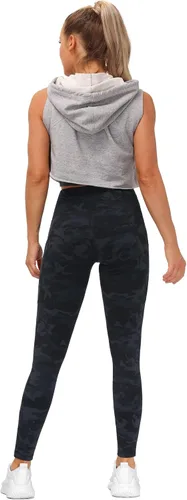 Vista 5 de The Gym People Pantalones deportivos gruesos de tiro alto, con bolsillos y control de abdomen, leggings para entrenar, correr, hacer yoga, para mujer