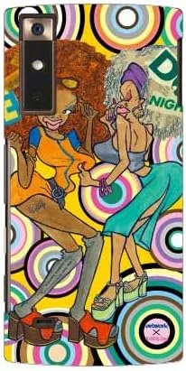 Vista 52 de MSOJ1C-ABWH-151-M827 Cute Dancers, Circle and Yellow Back Design by Artwork/for Xperia J1 Compact D5788/MVNO Smartphone (SIM Free Device)