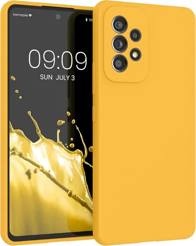 Vista 246 de kwmobile Funda Compatible con Samsung Galaxy A14 5G - Funda de teléfono de TPU y silicona con acabado suave - Verde Lima