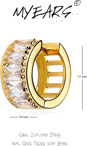 Vista 5 de MYEARS Women Huggie Earrings Gold Hoop 14K Gold Filled Small Simple Handmade Hypoallergenic Everyday Jewelry