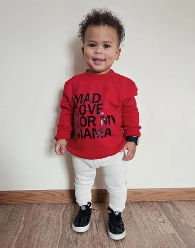 Vista 168 de Traje de San Valentín para bebé, niña, niño, traje de San Valentín, sudadera de manga larga con estampado de corazón
