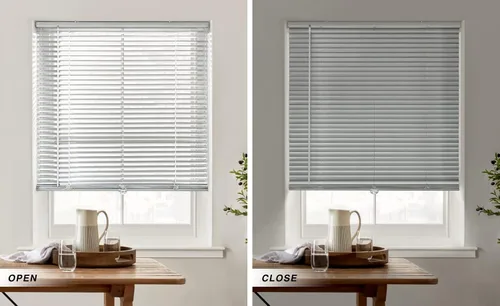 Vista 24 de LazBlinds Mini persianas de aluminio de 1" sin herramientas, sin necesidad de taladro, persianas sin cables para ventanas, persianas horizontales