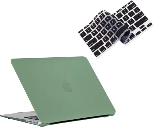Vista 23 de RUBAN Funda compatible con MacBook Air de 13 pulgadas (modelos: A1369 y A1466, versión anterior 2010-2017), cubierta protectora delgada a presión