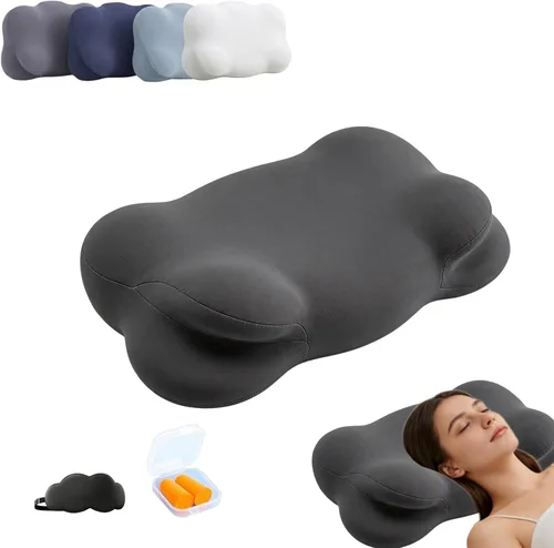 Vista 8 de Cloud Pillow for Sleep, Memory Foam Cervical Pillow for Pain Relief Sleeping, Ergonomic Cervical Pillow with Replacement Pillowcase, Breathable Dark