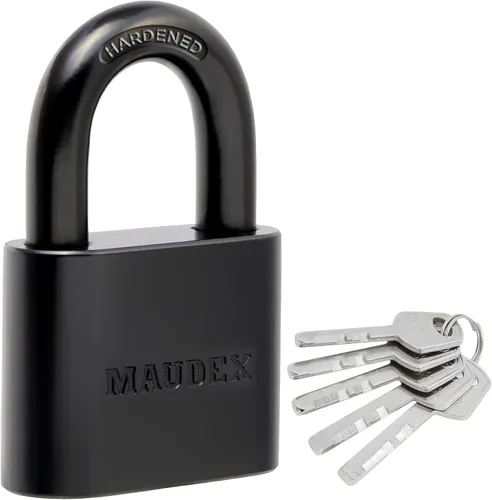 Vista 10 de Maudex® PBE40 - Candado resistente a la intemperie, protección confiable con 5 llaves, revestimiento protector, acero duradero