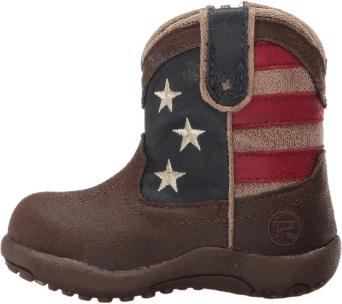 Vista 8 de ROPER Botas American Patriot Western para niños, Marrón