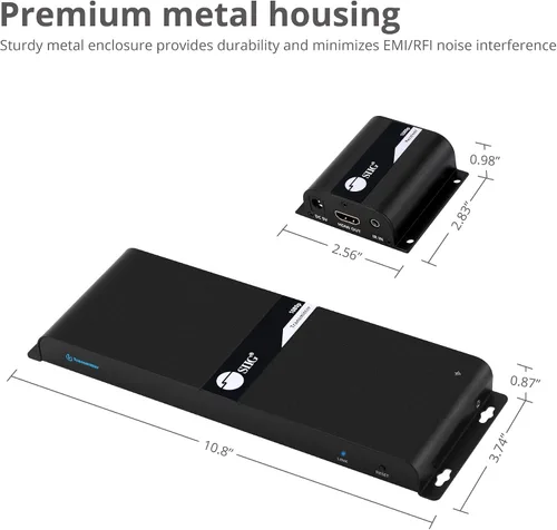 Vista 7 de SIIG Divisor extensor HDMI 1080p sobre CAT5e/6 Ethernet 1 en 8 salidas 130 pies - Extensor de 8 puertos, extensión IR y paso EDID (CE-H24811-S1)