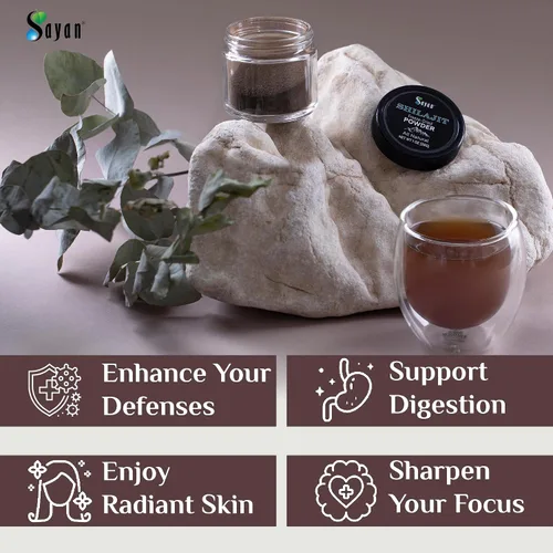 Vista 7 de Sayan Polvo puro de Shilajit de 1 onza/0.99 oz, suministro de 5 meses, potente suplemento de ácido fúlvico orgánico, apoya el sistema inmunológico