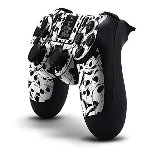 Vista 2 de Skinit Decal Gaming Skin Compatible with PS4 Controller - Officially Licensed Disney The Nightmare Before Christmas Jack Skellington Pattern Design