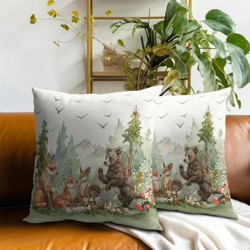 Vista 287 de Giwawa Juego de 2 fundas de almohada decorativas con diseño floral de girasol de 16 x 16 pulgadas, fundas de cojín decorativas para el hogar, sofá