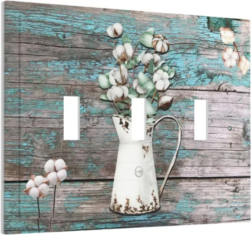 Vista 127 de Azulejos Negros Texturas Modernas Retro Marruecos 1 Gang Cubierta de Interruptor de Luz Sin Dispositivo Placa de Pared en Blanco Decorativa Placa