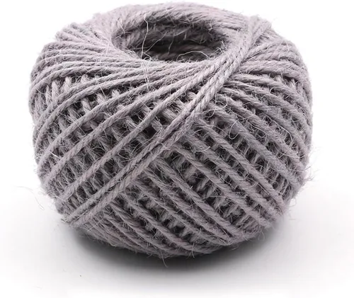 Vista 42 de Cuerda de yute verde de 54 yardas/rollo de 0.079 pulgadas, cuerda de cáñamo, cuerda gruesa fuerte, envoltura de cuerda gruesa, boda, manualidades