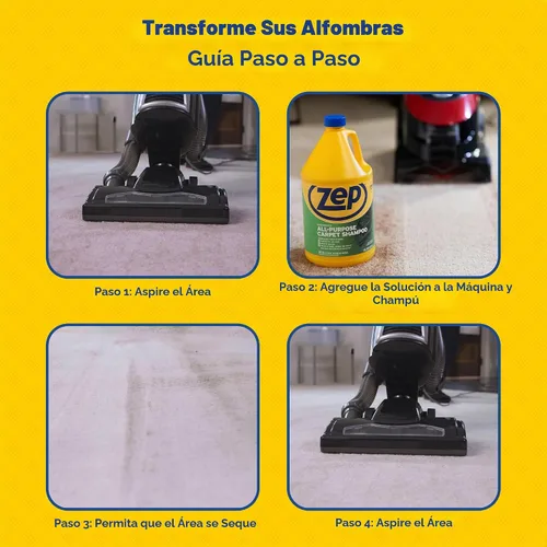 Vista 7 de Zep - Champú concentrado limpiador de alfombras multiusos, 1 galón, fórmula profesional elimina la suciedad y las manchas, ZUCEC128, (caja de 2)