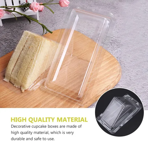 Vista 2 de DOITOOL 100pcs Sandwich Contenedores Plástico Sandwich Box Plástico Sandwich Triángulo Bolsa