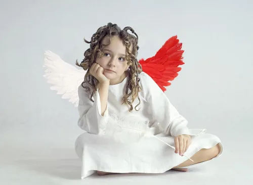 Vista 5 de Hying Alas de diablo blancas y rojas para adultos y niñas, disfraz de diablo de plumas para niños y mujeres, fiesta de Halloween, cosplay, disfraz