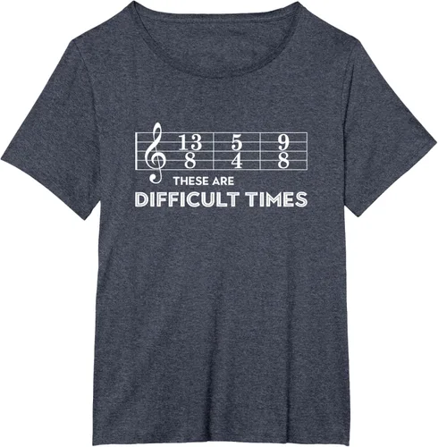 Vista 53 de Musician - Camiseta con texto en inglés "These are Difficult Times", talla S