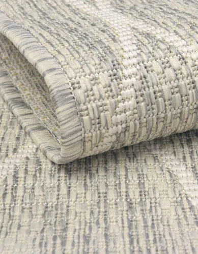 Vista 6 de Unique Loom Outdoor Trellis Collection - Alfombra de área (3 pies 1 pulgada, redonda, gris claro/marfil)