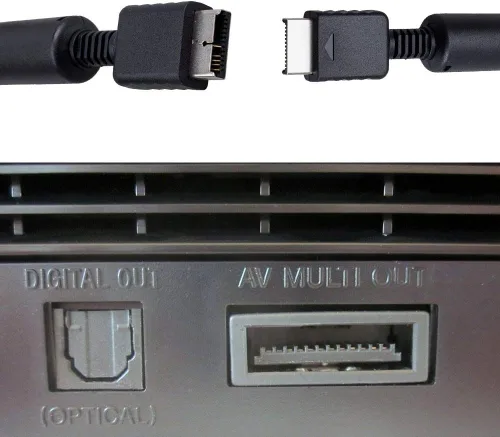 Vista 5 de RGEEK Cable AV PS2 PS3, cable compuesto AV a RCA para Sony Playstation 2 PS2 PS3 (6 pies)