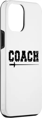 Vista 3 de iPhone 14 Pro Max Diseño de entrenador de esgrima. Estuche para instructores de esgrima / profesores de esgrima