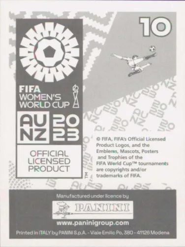 Vista 2 de Panini FIFA 2023 - Calcomanías para la Copa Mundial Femenina #10 Rebekah Stott Nueva Zelanda Mini Sticker Soccer Futbol Tarjeta de intercambio