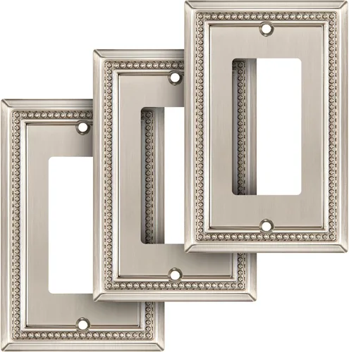 Vista 111 de Henne Bery Sunken Pearls Placa de Pared Decorativa de Servicio Pesado Placa de Interruptor Cubierta de Tomacorriente