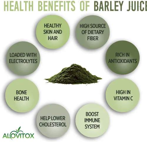 Vista 5 de Alovitox Jugo de hierba de cebada orgánica en polvo de 8 onzas, antioxidante e inmunitario, desintoxica y nutre, todo natural, sin gluten, sin OMG