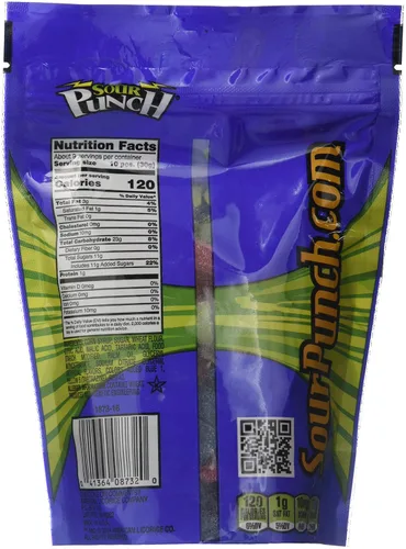 Vista 2 de Sour Punch Surtido De Frutas Agrias Chewy Candy Bites Stick Fruit Chew 9 Oz - 0041364087321