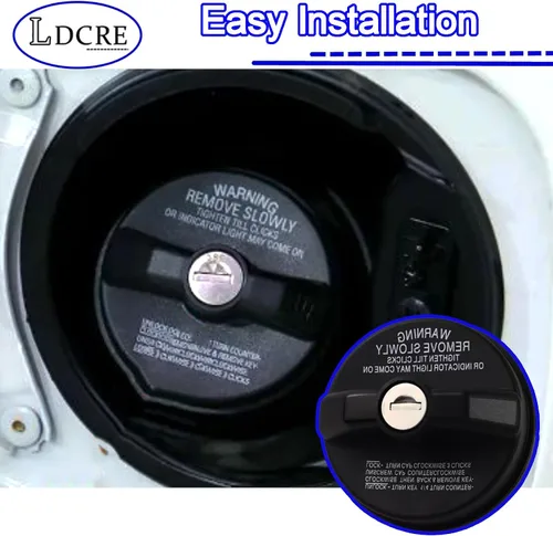 Vista 7 de Tapa de gas de bloqueo con 2 llaves, compatible con vehículos Chevy Honda Nissan Acura Mazda Cadillac GMC 4Runner FJ Cruiser Silverado Camaro y más