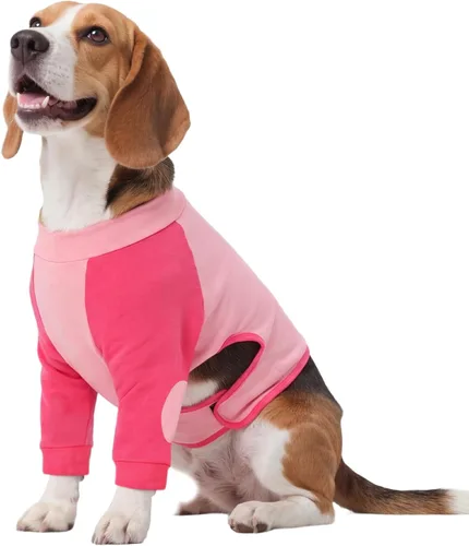 Vista 9 de Kuoser Traje de recuperación de cirugía para perros para piernas delanteras, camisa de manga larga para perro con protector de codo, rodillera