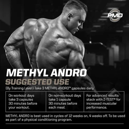 Vista 9 de PMD Sports Methyl Andro con DHEA - Potenciador de testosterona para hombres y mujeres - Apoya el crecimiento muscular y la fuerza para levantamiento