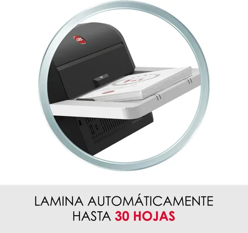 Vista 5 de GBC Foton 30 Laminador automático sin bolsa, 9.6 x 22.7 x 18.8 pulgadas, cartucho de película de arranque incluido (FOTON30120NA)